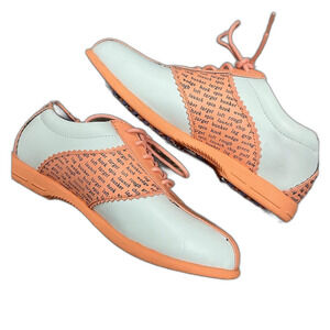 Parasol Vintage White and Orange Golf Shoes Size 5